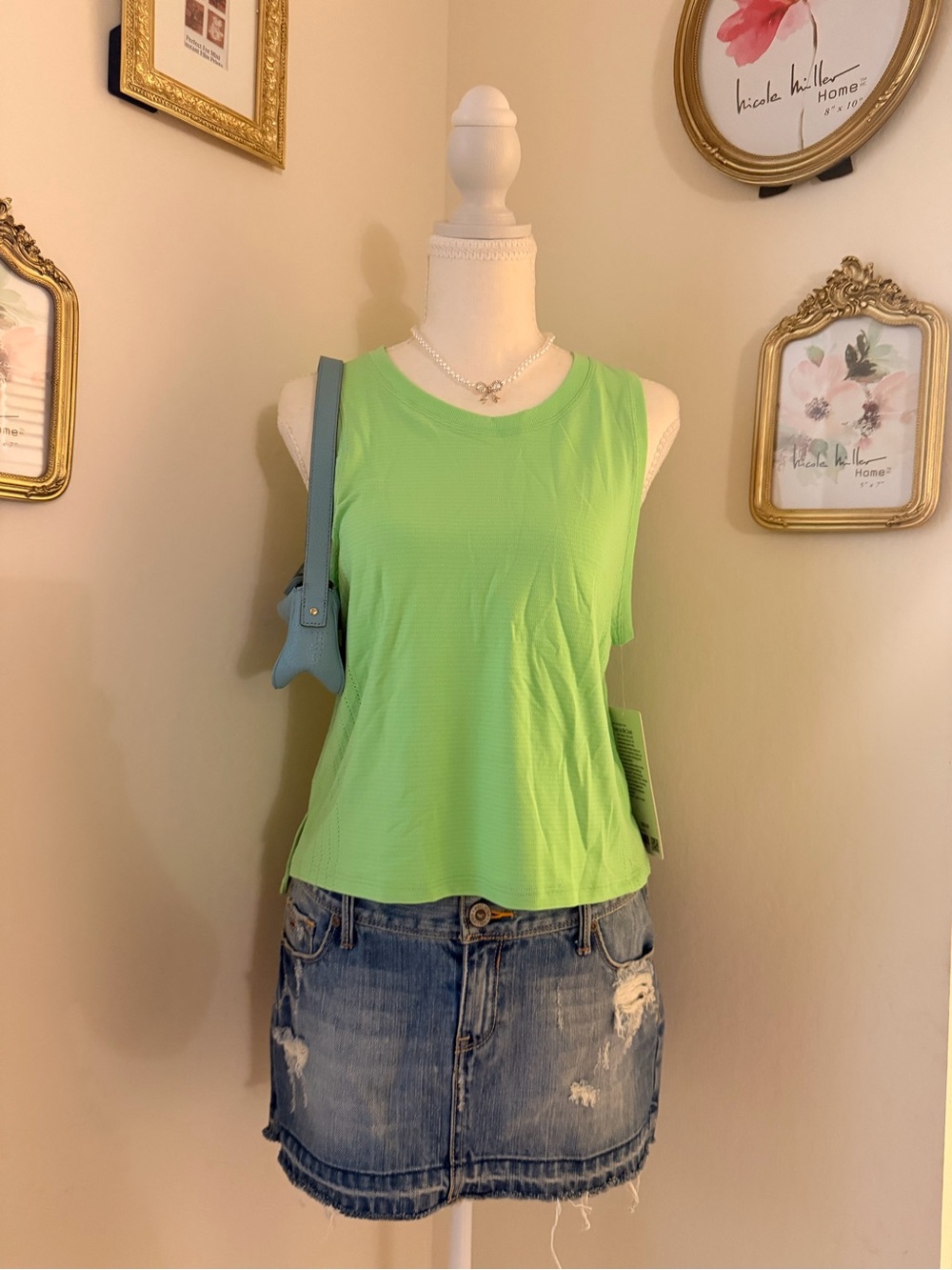 lululemon athletica Bright Lime Green Sleeveless Tank